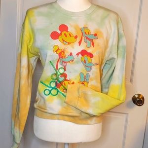 Disney tye-dye Mickey and friends sweatshirt